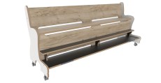 Hoogzit bank 185 cm wit grey craft oak Tangara Groothandel voor de Kinderopvang Kinderdagverblijfinrichting